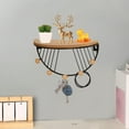 thumbnail image 4 of WRKEKC Clearance Semi-Circular Iron Wall Shelf, Decorative Storage for Books, Plants, and Decor, Compact and Space-Saving Design, 4 of 6