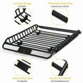 thumbnail image 3 of Towallmark 63 x 43 x 6.3 Inch Roof Basket,&nbsp;Heavy Duty Steel Rooftop Cargo Carrier, 220LBS Capacity Universal Luggage Rack For SUV, Truck, Car, Black, 3 of 7