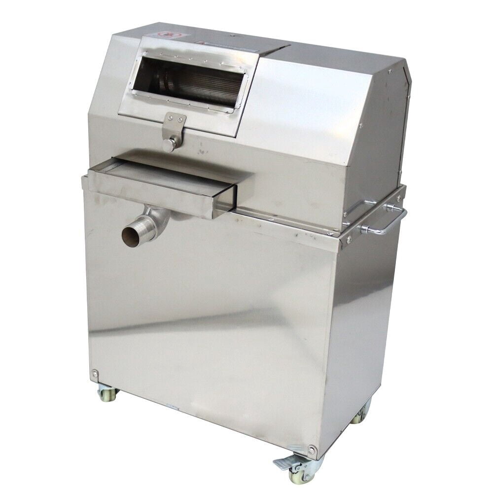 PreAsion Stainless Steel Electric Sugar Cane Ginger Press Juicer 3 Rolls Sugarcane Extractor 110V
