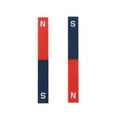 thumbnail image 2 of Dosaele 2Pcs 36/70/110/180mm Bar Magnet NS Red Blue Magnetic Field Physical Experiment, 2 of 8
