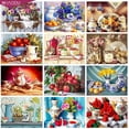 thumbnail image 2 of 5D Diamond Painting Garden Kitchen Tea Set Flowers Diamond Embroidery Cross Stitch Kits Mosaic Drill Landscape Home Decor GiftsRound 50X70 Gao Jinjia LED, 2 of 2