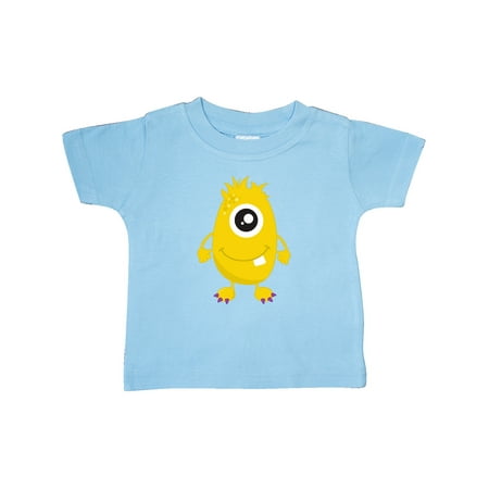 

Inktastic Cute Monster Yellow Monster One Eyed Monster Gift Baby Boy or Baby Girl T-Shirt