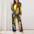 thumbnail image 3 of Bingfone Womens Pajama Sets Space Planet Print,Long Sleeve Loungewear Pajamas Set-Xx-Large, 3 of 9