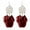 Wine Red, variant on Waroomhouse Fine Craftsmanship Earrings 1 Pair Retro Bohemia Women Hook Earrings Feather Tassel Round Drop Earrings Palace Style Dangle Earrings Jewelry Gift