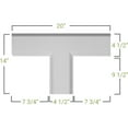 thumbnail image 2 of Ekena Millwork 14"W x 2"P x 20"L Inner Tee for 5" Traditional Coffered Ceiling System, 2 of 6