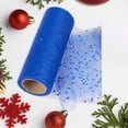 thumbnail image 2 of Cinta de tul con purpurina perfecl 10 yardas 6 pulgadas cómoda malla con lentejuelas Azul profundo, 2 of 8