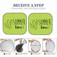 thumbnail image 6 of Kll Summer Time Windshield Sun Shade 2-Piece Foldable Car Front Window Sunshade For Most Sedans Suv Truck - Auto Sun Blocker Visor Protector Blocks Max Uv Rays - Small, 6 of 7