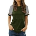 thumbnail image 2 of Women's Short Sleeve Maternity Nursing Shirt for Breastfeeding, 2 of 5