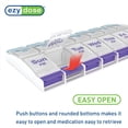 thumbnail image 2 of Ezy Dose Push Button (7-Day) Pill Planner, AM/PM, Large Compartments, Clear Lids, Plastic, 2 of 4