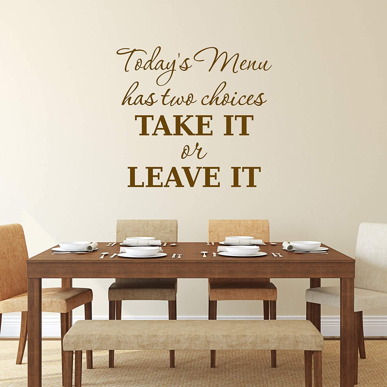 KEEP KITCHEN CLEAN wall quote dining room stencil funny art decal sticker vinyl 
