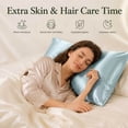 thumbnail image 6 of Silk Pillow Cases with Zipper, Pillow Case,Haze Blue,Standard,1pc, 6 of 7