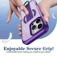 thumbnail image 5 of Designed for iPhone 15 Magnetic Case with [Invisible Stand and Secure Grip] [Military Drop Protection] Compatible with Mag-Safe Shockproof Slim Matte Cover for iPhone 15, Purple, 5 of 10