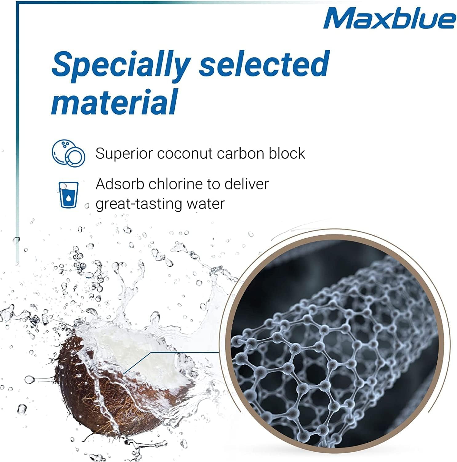 Maxblue LT 1000PC ADQ747935 Replacement for LFXC24796S, LFXS28596S, LMWS27626S, ADQ74793501, ADQ74793502, Kenmore 46-9980, 9980 Refrigerator Water Filter, Pack of 3
