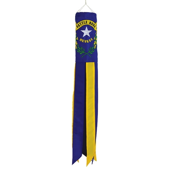In the Breeze 5167 — 18-inch Nevada Windsock - Nevada State Flag Hanging Decoration