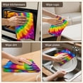 thumbnail image 5 of 6 Pcs Funny Kitchen Towels,Rainbow Tie Dye Mandala Pattern Microfiber Dish Towels,Kitchen Tea Towels,Kitchen Towel Set (18" X 26"), 5 of 7