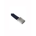 thumbnail image 6 of INSPIRE CHIC Unisex Canvas No Holes Slide Buckle Adjustable Waist Belt Silver Buckle-Navy Blue, 6 of 6