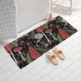 thumbnail image 2 of Red Mushroom Fern Black Pattern Bathroom Rugs Mat,Non Slip Microfiber Bathroom Rug,Rubber Backing,Soft Bathroom Mats for Bathroom Floor,Tub and Shower,60x24in(150x60cm), 2 of 5
