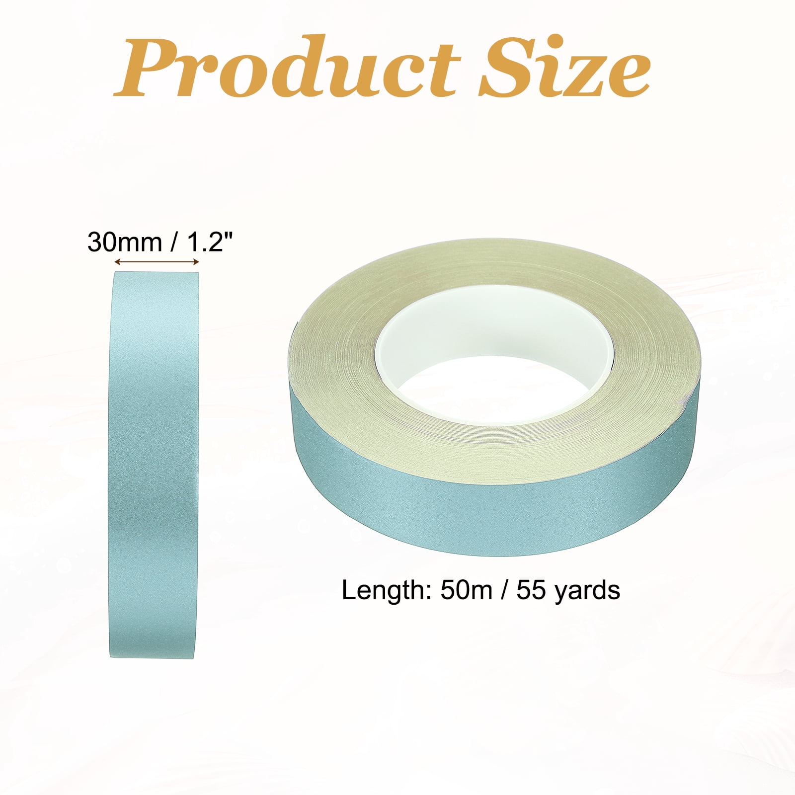 Uxcell Glitters Washi Tape, 1.2 Inch (W) x 55 Yards (L) Sparkling Decorative Washi Tape Self Adhesive for DIY Crafts, Gift Wrapping, Scrapbook, Party Decorations, Light Blue