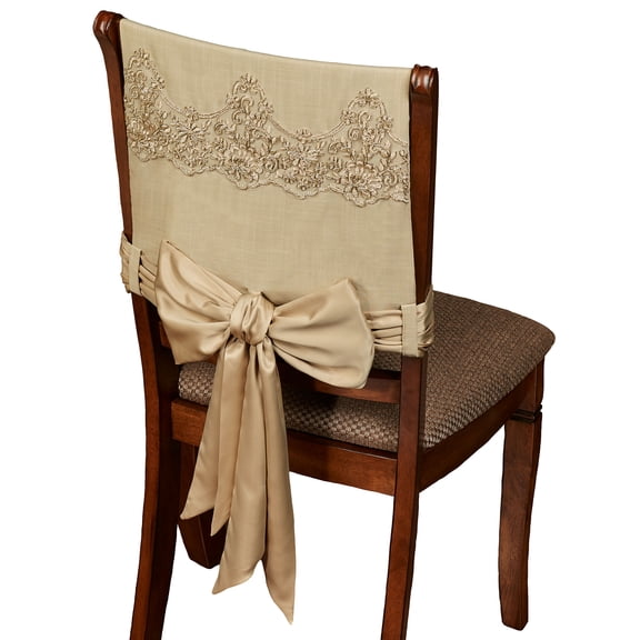 Florentina Chair Covers Antique Gold Set of Two Chair Cover Set 16 x 16 inches