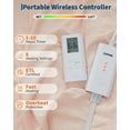 thumbnail image 2 of GARVEE Electric Blanket Queen Size,Heated Comforter Blanket,Ruffle Electric Quilt with Wireless LCD Controller,6 Heat Levels&1-10H Timer,ETL Certified,Pink, 2 of 10