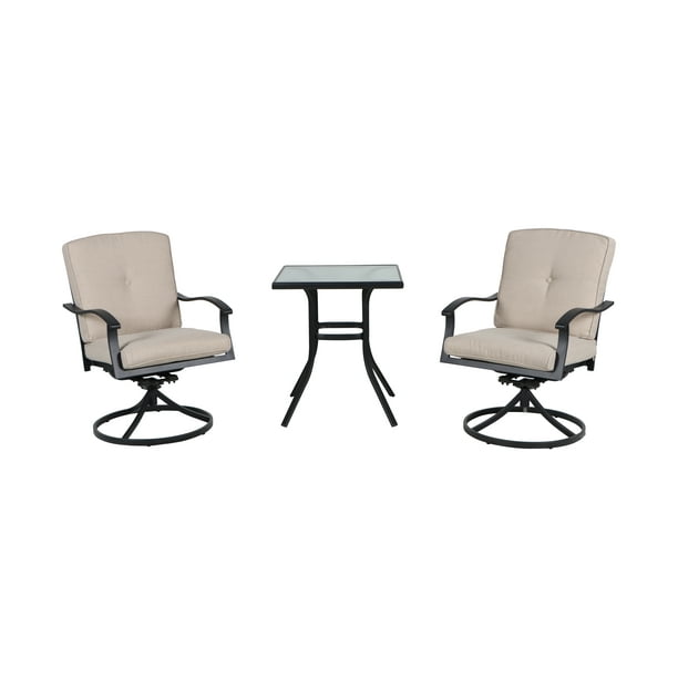 Mainstays Belden Park 3Piece Outdoor Patio Bistro Set, Blue Walmart