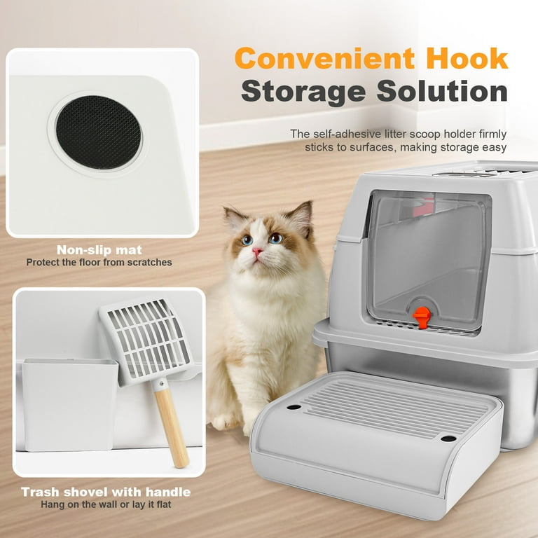 Stainless Steel Litter Box Cat Box With Lid, 24'' X 16'' X Ghana