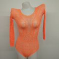 thumbnail image 1 of Mono de diamante caliente Lencería sexy jacquard europea y americana Mono hueco malla sexy naranja talla única（2 piezas） LingWen 9024715024534, 1 of 1