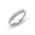 thumbnail image 4 of TimeLess Classics 1/2 Carat TW Seven Stone Natural Diamond Wedding Band in 14K White Gold (Ring Size 8.5), 4 of 4
