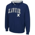 thumbnail image 2 of Men's Colosseum Navy Xavier Musketeers Arch & Logo 3.0 Full-Zip Hoodie, 2 of 3