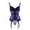 Blue, variant on Generic Women Lace Boned Bustier Corset Sexy Girdle Lingerie Set Shapewear with Garter Belt Plus Size