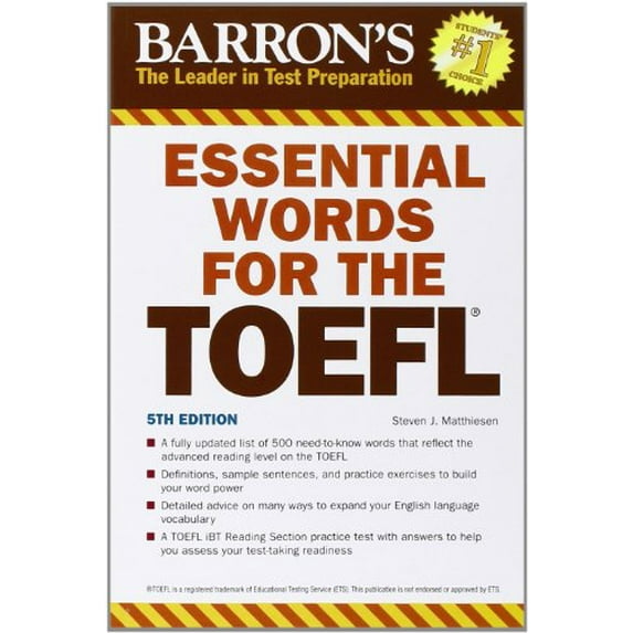 Pre-Owned Essential Words for the TOEFL (Paperback) by Steven J Matthiesen