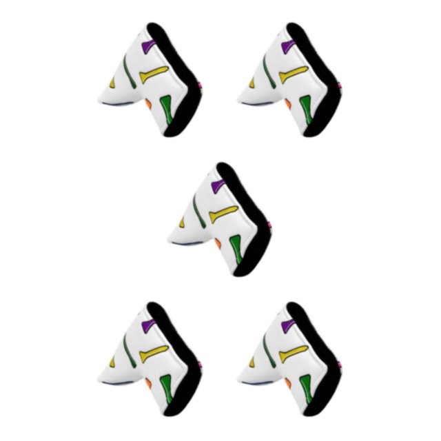 Transemion pour Golf Mallet Putter Head Cover pour Club de Golf Headcover Square Chic pour Femmes Hommes L Shape 5Set