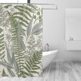 thumbnail image 5 of Extra Long Sage Green Leaves Shower Curtain, Tall Plant Bathroom Shower Curtains, Waterproof Fabric Botanical Shower Curtain, 72 x 84 Inch, 5 of 8