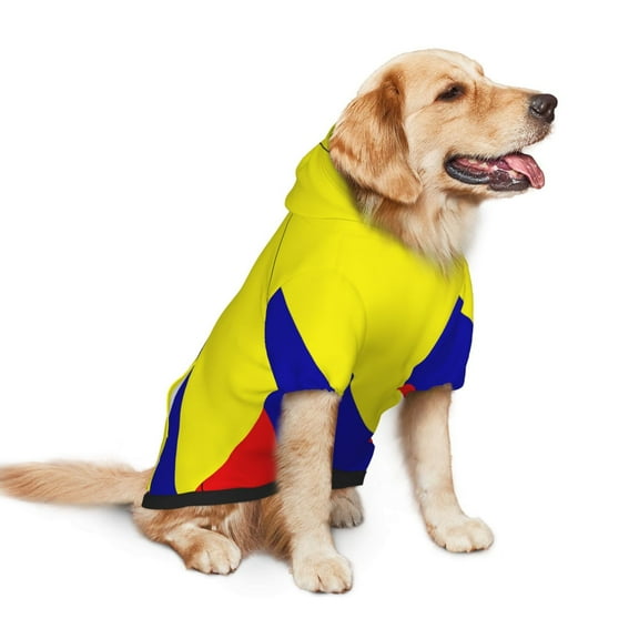 Colombian Flag Dog Hoodie Pet Coat for Medium and Large Dogs Daily Use Small
