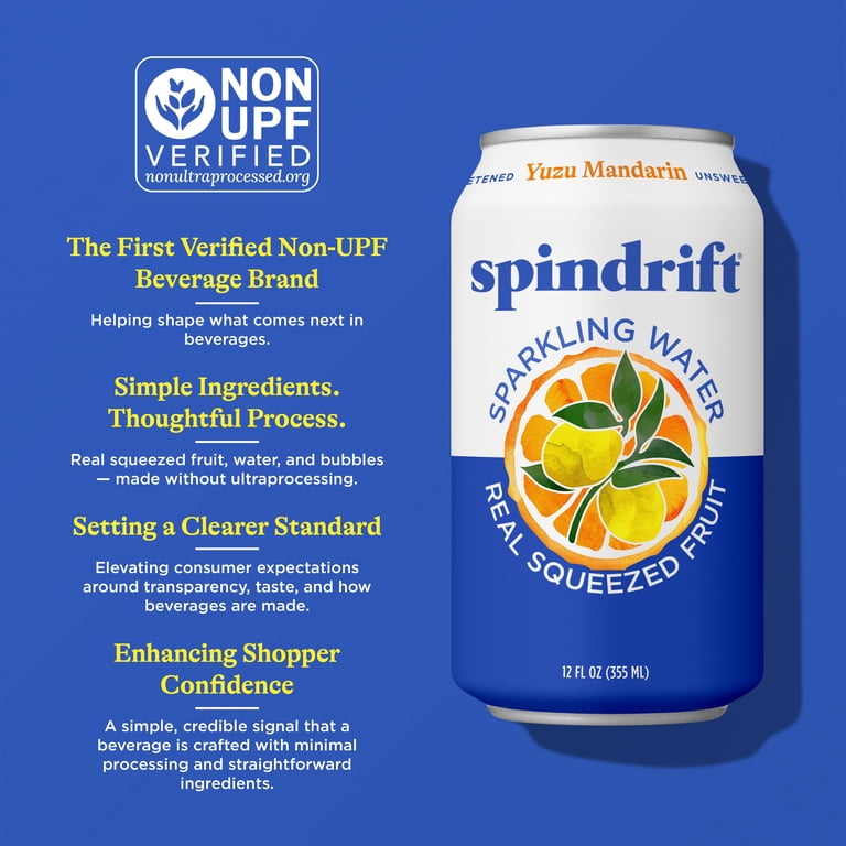 Spindrift Yuzu Mandarin Sparkling Water, 12 fl oz, 8 Pack photo 4