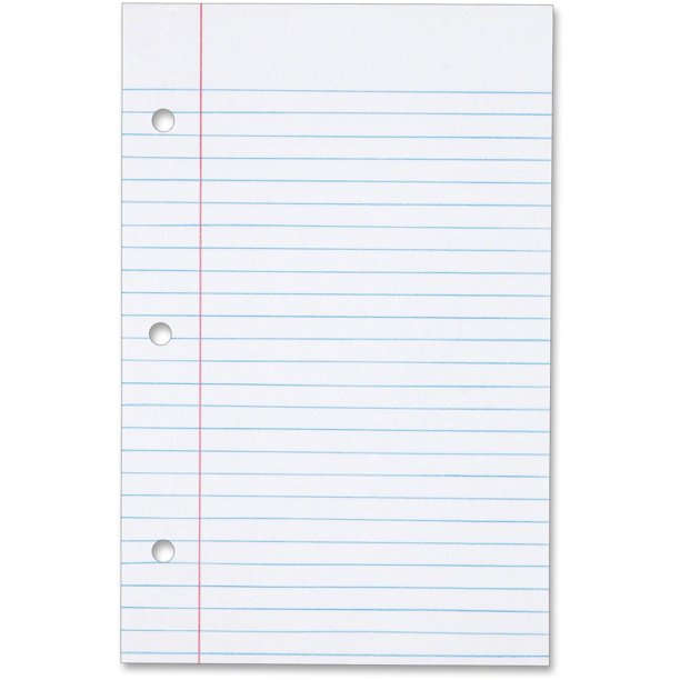 tops top62304 3 hole punched college ruled filler paper 100 pack walmart com