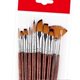 thumbnail image 3 of 10PCS Oil Paint Brushes Set Wood Handle Nylon Bristles Soft Comfortable Grip Watercolor Brushes for Kids Adults Brown Pen Handle Mixed Head Set, 3 of 3