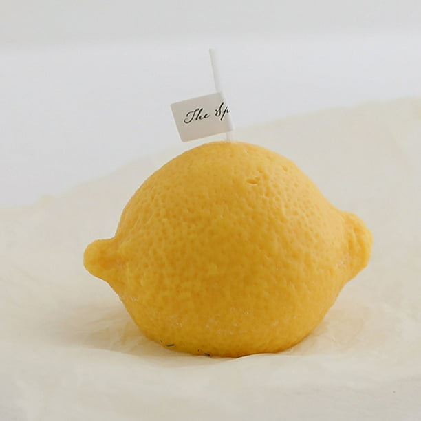 Lemon Aromatherapy Candle - Set de regalo de velas con aroma a fruta imitada, tiempo de combustión de 3-45 horas, cera de soja y parafina para decoración del hogar