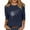Navy, variant on Aloohaidyvio 3/4 Sleeve Shirts for Women,Womens Round Neck Soft 3/4 Sleeve Tops Trendy Basic T-Shirts Loose Cute Tunic Tee Blouses Fit Pullover