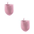 thumbnail image 1 of Methold Plaid Slobber Bufanda Algodón Triangular Mascota Toalla Decoración Suministros Verde Type1 NO1, 1 of 6