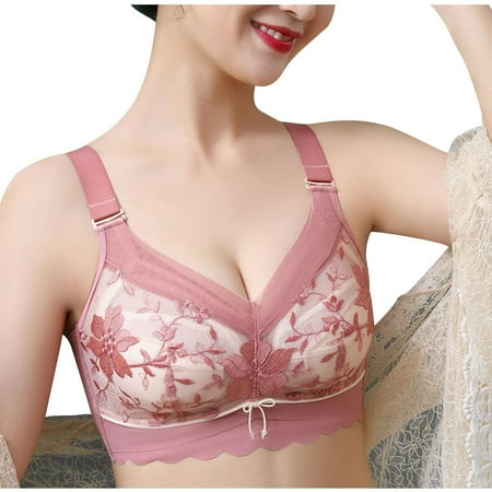 

Bescita Women S Bra Wire Free Underwear Large Size Thin Cup Lace Bra