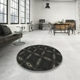 thumbnail image 3 of Ahgly Company Indoor Square Patterned Carbon Gray Novelty Area Rugs, 7' Square, 3 of 6