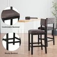 thumbnail image 5 of Nathaniel Home, 29" Bar Stools Leather Upholstered Chairs Set of 2, Counter Height Stools with Back, Dining Barstools with Footrest, Rustic Dark Brown, 5 of 7