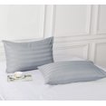 thumbnail image 5 of Protector De Almohada King Size 100% Algodón Egipcio, Fundas De Almohada De Tejido De Satén De 400 Hilos, Fundas De Almohada Con Cremallera Oculta, Transpirable, No Ruidoso, Fácil Cuidado, Juego De 2, 5 of 5