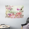 thumbnail image 1 of Floral Tapestry, Watercolor Abstract Romantic Nature Themed Flowers Buds Leaves Art, Wall Hanging for Bedroom Living Room Dorm Decor, 60W X 40L Inches, Light Pink Purple and Green, by Ambesonne, 1 of 2