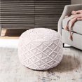 thumbnail image 1 of Loft Lyfe Pouf en Coton Massiah, Blanc, 1 of 6