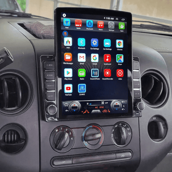 Gsuatey Car Radio for Ford F-150 2004-2008 with Carplay Android Auto, Android 15 Car Stereo GPS Navigation WiFi Mirror Link 9.7 Inch Touch Screen Bluetooth FM/RDS EQ SWC Rear View Camera Mic