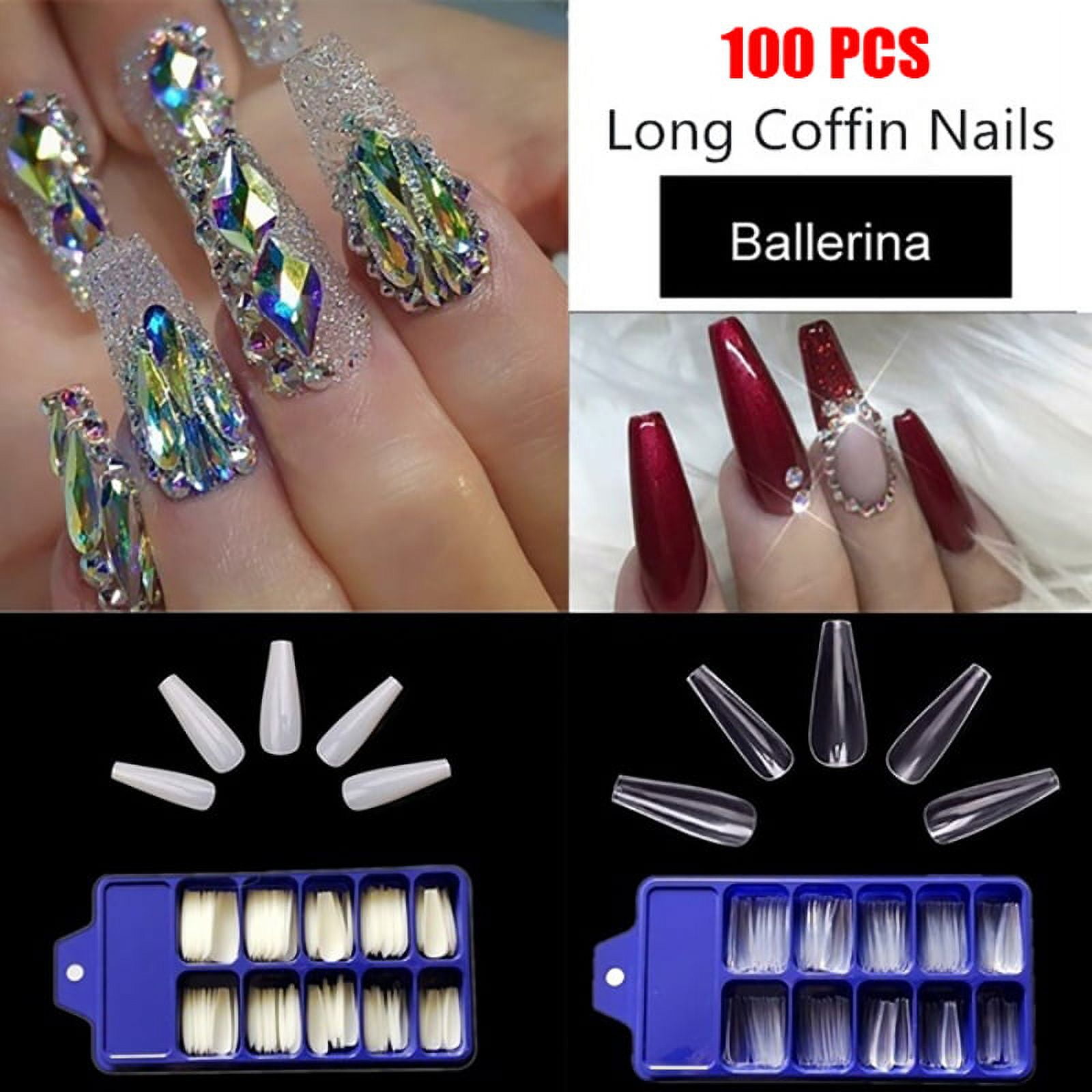 Brand: YoYoee YoYoee French Long Fake Nails Shiny Press on Nails India |  Ubuy