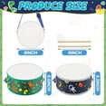thumbnail image 2 of Batería Boao Kids para niños pequeños de 8 pulgadas con correa y 4 baquetas, 2 of 7