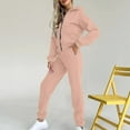 thumbnail image 3 of 2 Piece Outfits for Women Sweatsuit Set Track Suits Zipper Hoodie Sweatshirts Workout Sweatpants with Pockets, 3 of 7